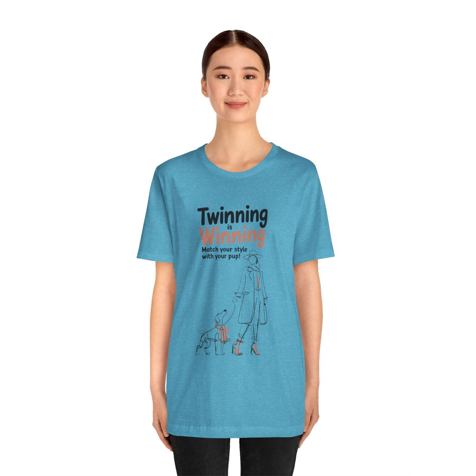 Twinning is Winning T Shirt - Matching Dog and Owner Outfit - Text Tease