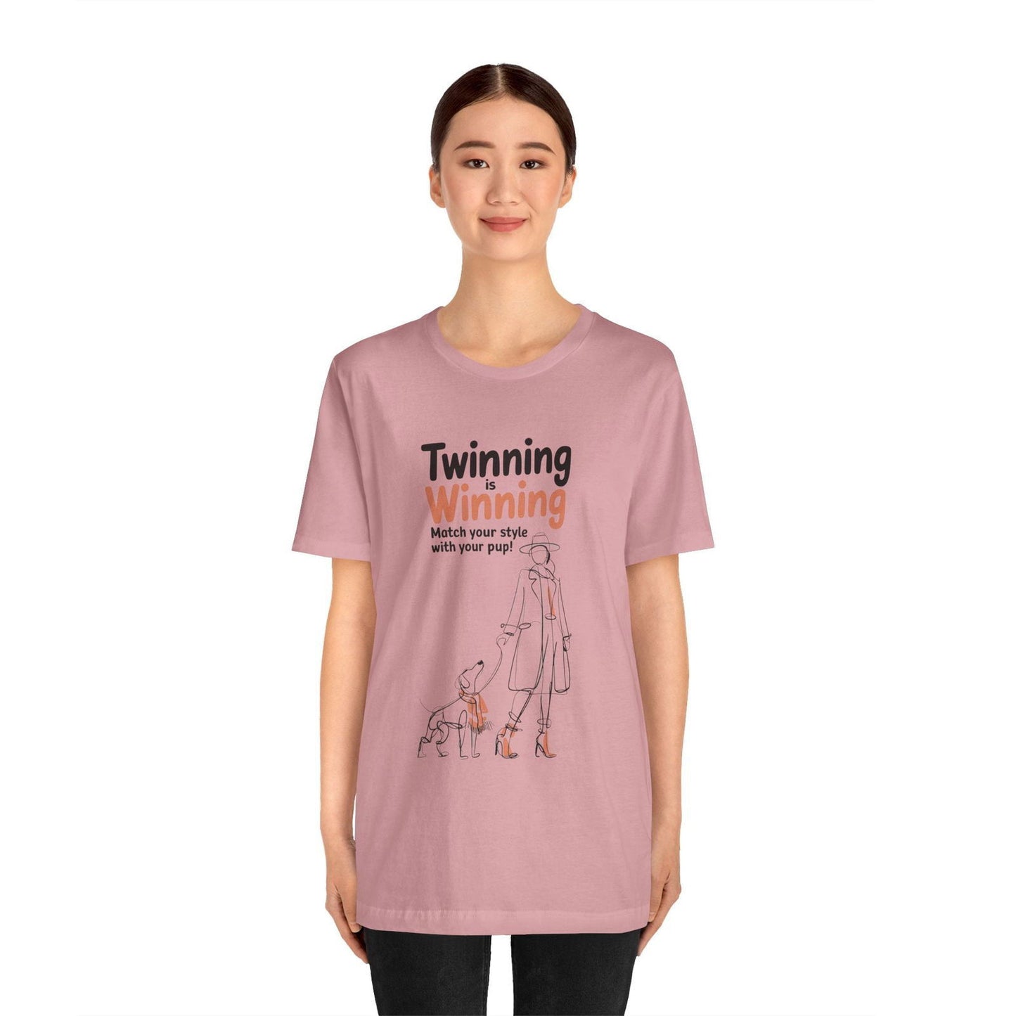 Twinning is Winning T Shirt - Matching Dog and Owner Outfit - Text Tease