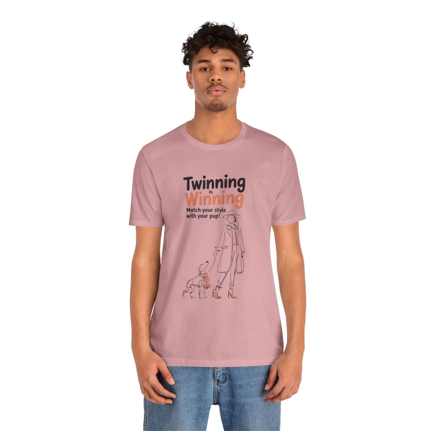 Twinning is Winning T Shirt - Matching Dog and Owner Outfit - Text Tease