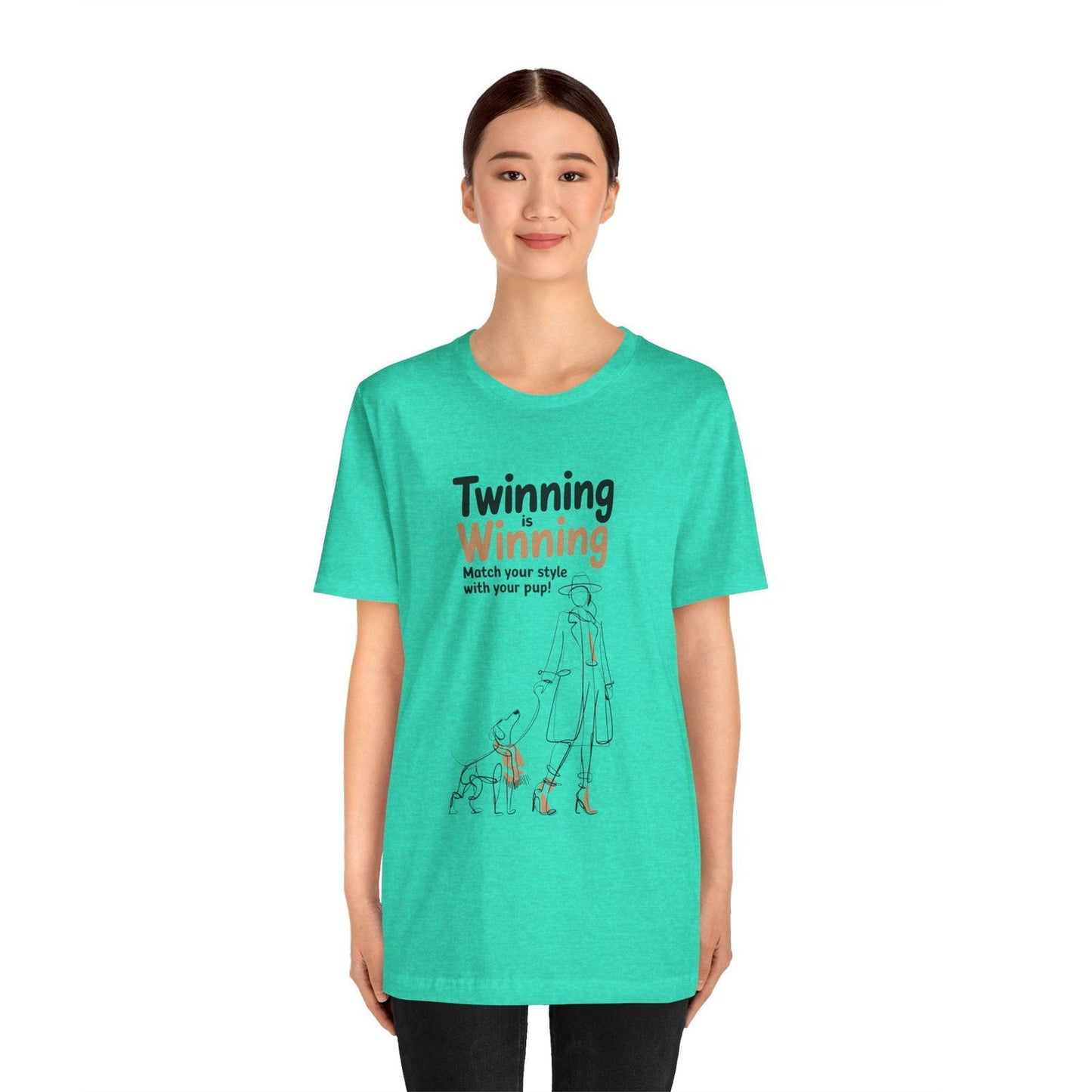 Twinning is Winning T Shirt - Matching Dog and Owner Outfit - Text Tease