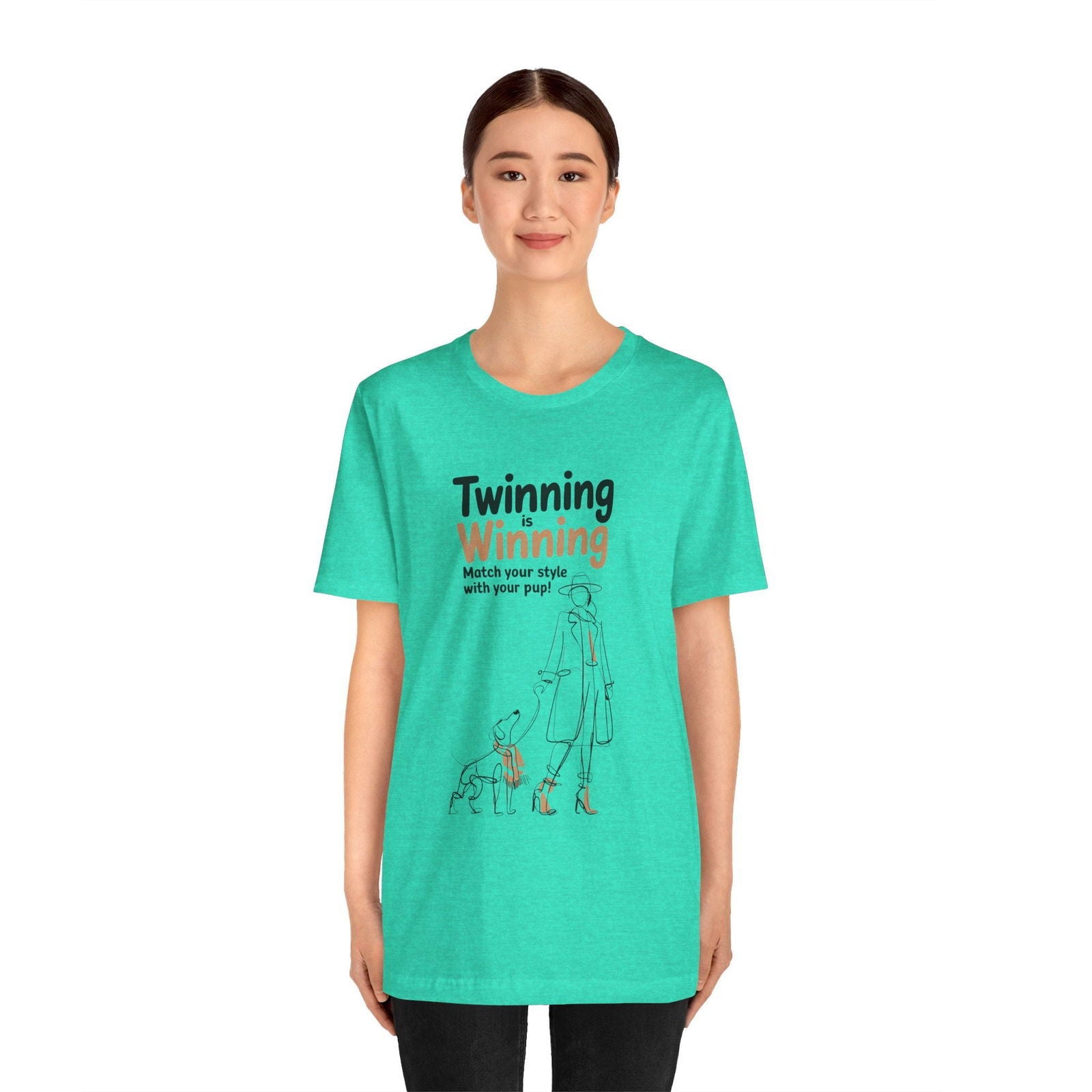 Twinning is Winning T Shirt - Matching Dog and Owner Outfit - Text Tease