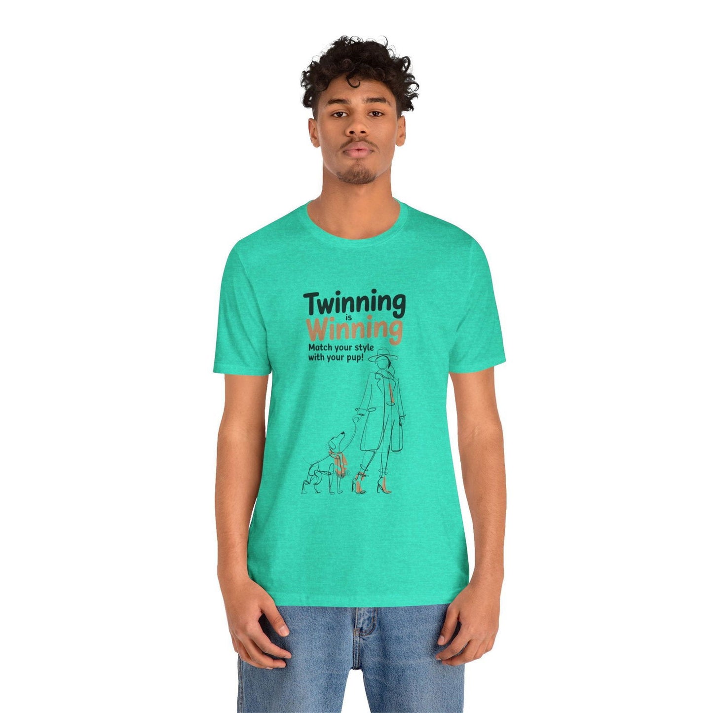 Twinning is Winning T Shirt - Matching Dog and Owner Outfit - Text Tease