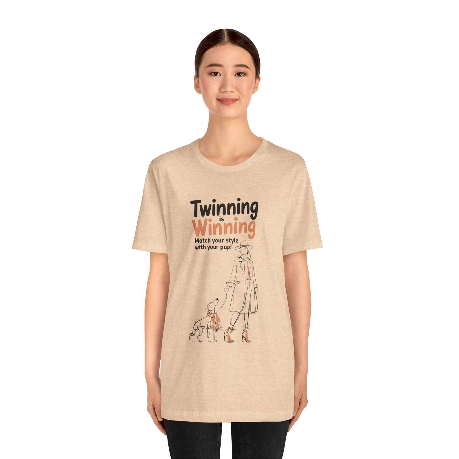 Twinning is Winning T Shirt - Matching Dog and Owner Outfit - Text Tease