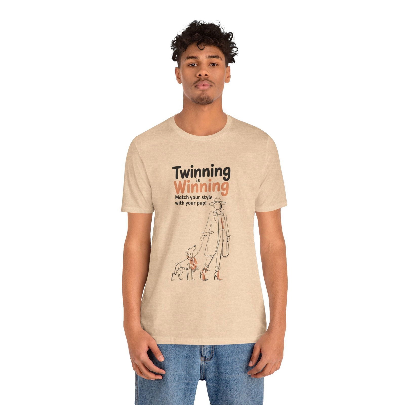 Twinning is Winning T Shirt - Matching Dog and Owner Outfit - Text Tease