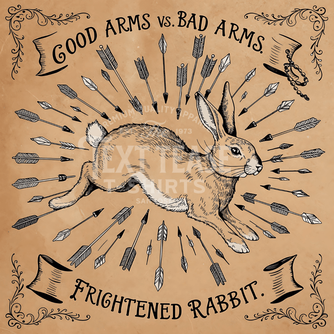 Frightened Rabbit - Good Arms vs Bad Arms T shirt - Text Tease