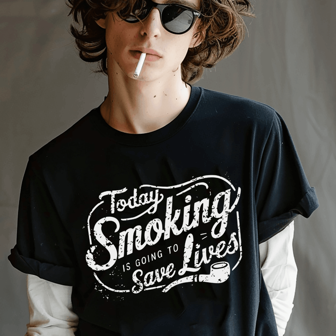 Smoking Saves Lives Tee - Text Tease