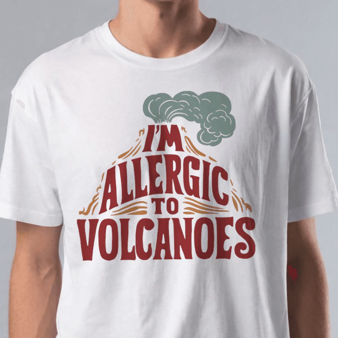 Volcano Allergy Alert Vintage Tee - Text Tease