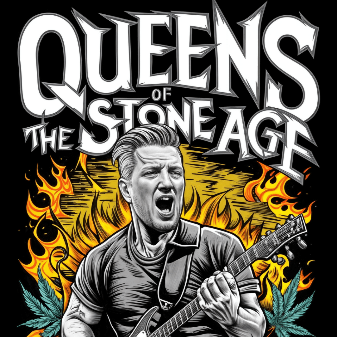 Queens of the Stone Age T Shirt - Josh Homme - Text Tease