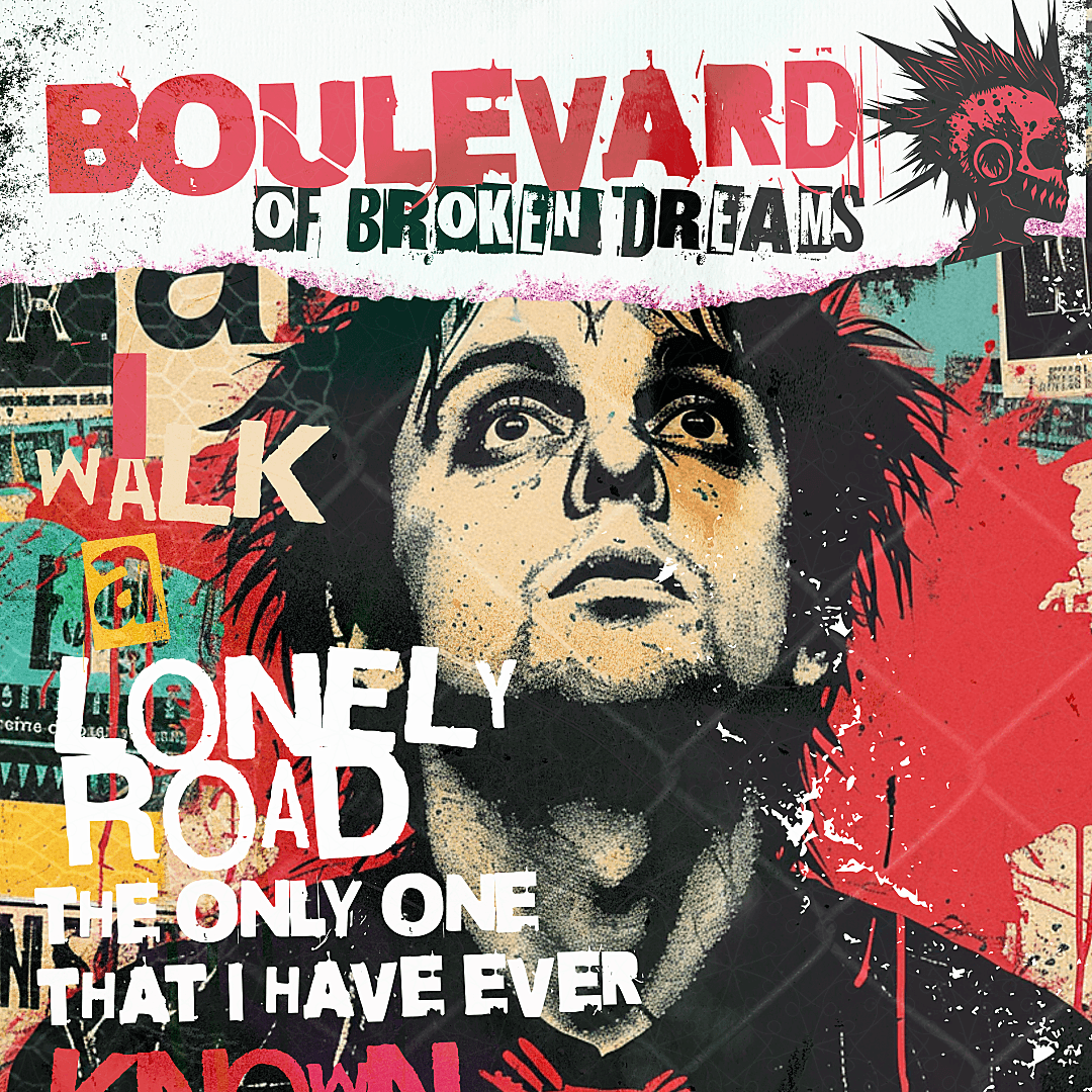 Green Day Shirt - Boulevard of Broken Dreams - Text Tease