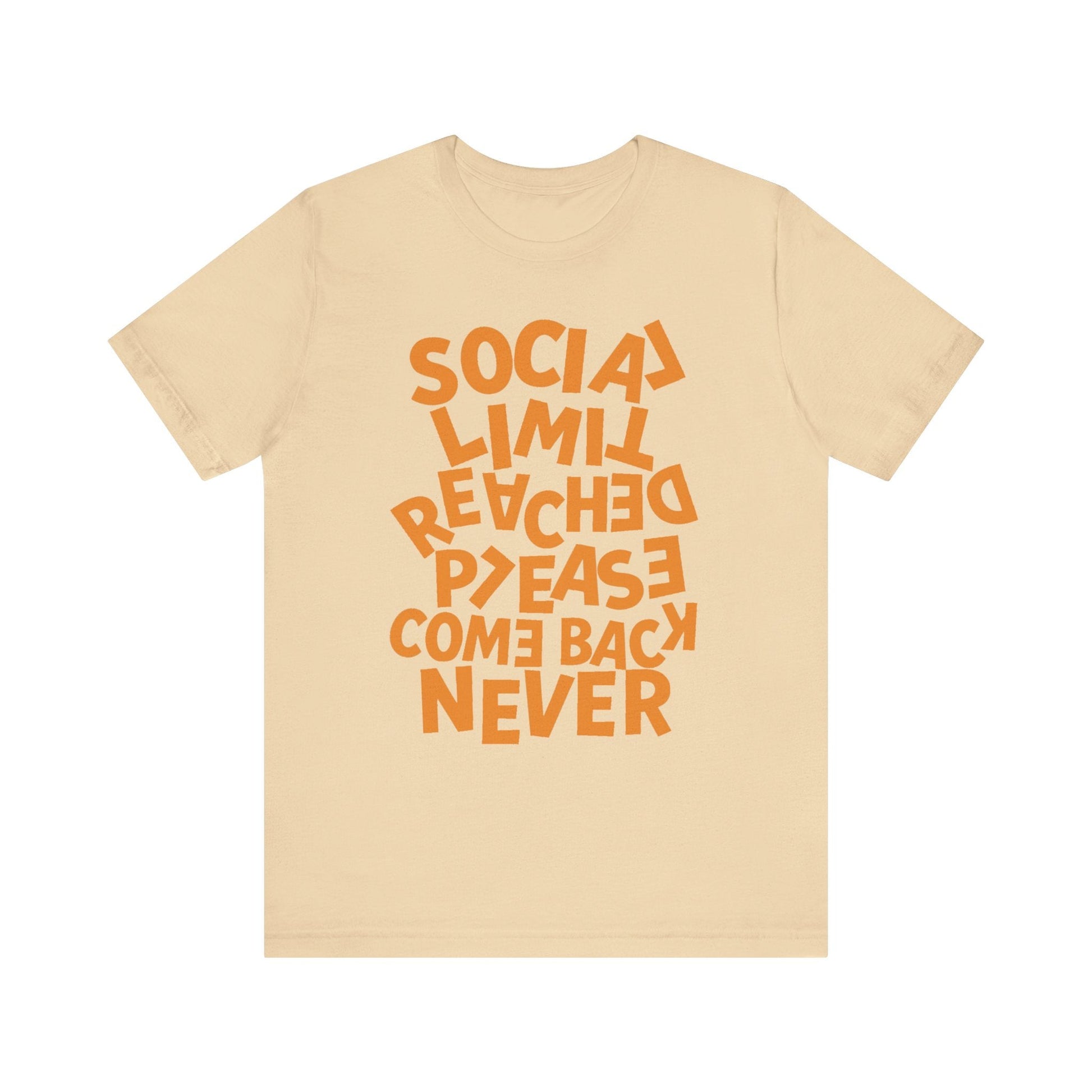 Social Battery Drained tee featuring a Social Limit Reached graphic